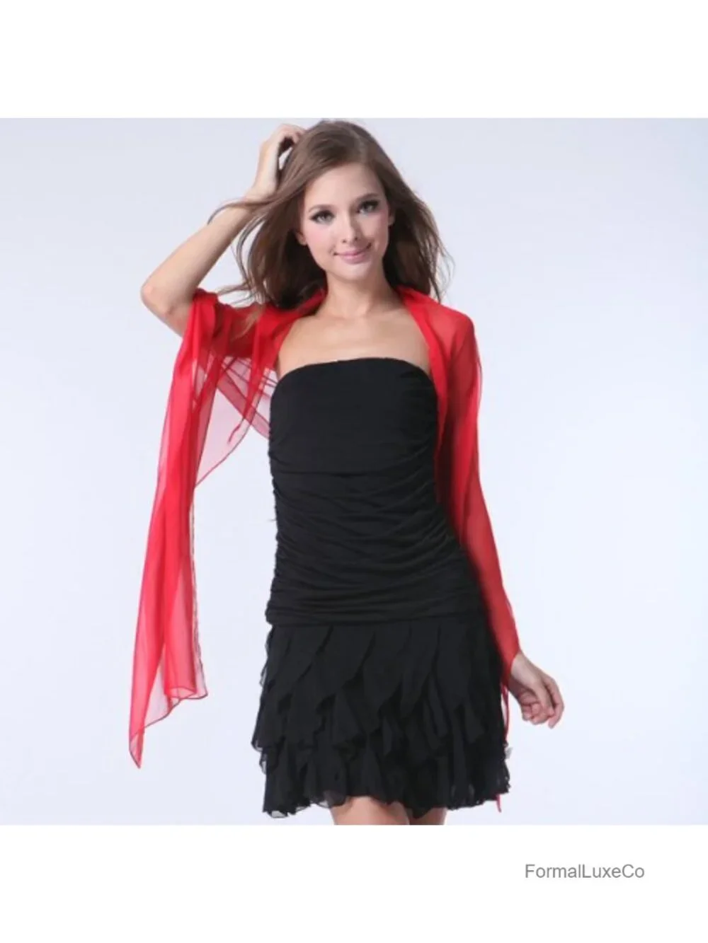Silky Soft Chiffon Scarf Wrap, Lightweight Polyester Fashion Scarf